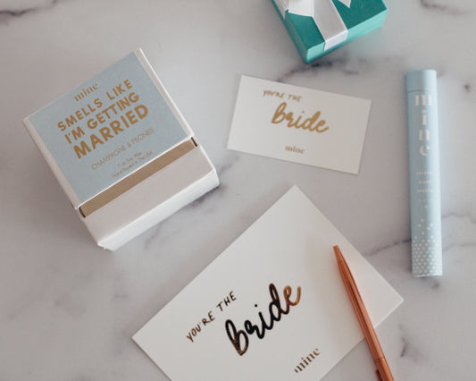 The Mine Company - Complimentary Gold Foil Gift Cards - Handwritten Gift Messages - Bridal Gifts - Gifts For Corona Brides